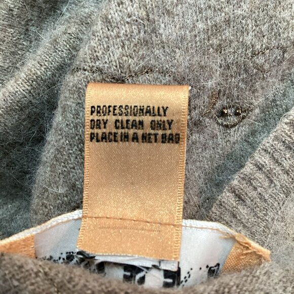 Classiques Entier Sweater Set Lambswool Knit Tank Top & Cardigan Womens XS Tan - Picture 13 of 16